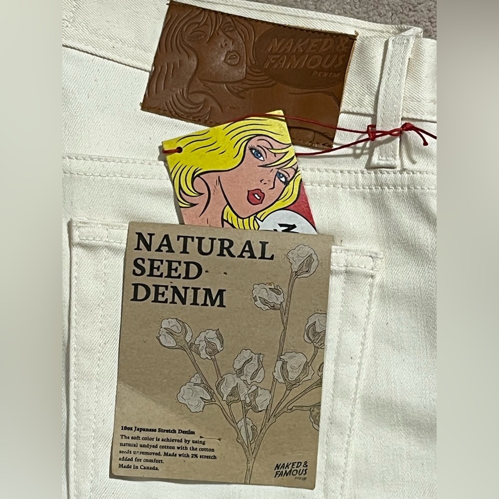 Naked & Famous Denim Men’s Jeans — Natural White